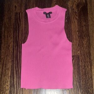 Sincerely Jules Vibrant Pink Muscle Tee Crop Top